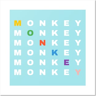 Monkey Text - Typography Posters and Art